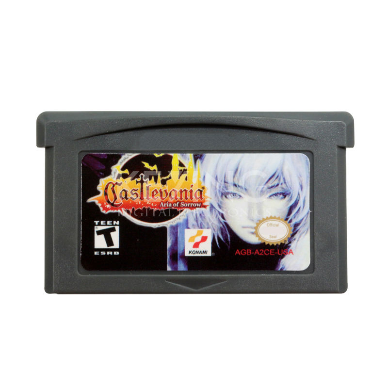 Castlevania-Aria of Sorrow Game Cartridge Console Card English US Version for GB Advance Handheld Game Player