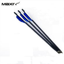 8 8mm Arrows Carbon For Compound Bow 20 Spine 400 with Blue Turkey Feather 3pcs lot