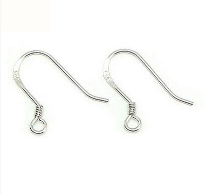 925 Sterling Silver Findings Earring Hooks Clasp Accessories For Jewelry Making Wholesale Parts Jewelrys Earwire 200pcs/lot EH2