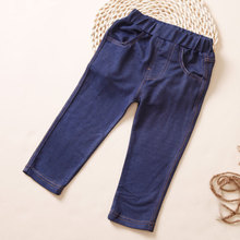 2016 Spring Autumn Boys And Girls Denim Leggings Child Casual Elastic Pants Kids Cotton Fashion Trousers Children’s Clothing