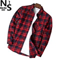 TOP NS Long Sleeve Mens Casual Shirts Classical Plaid Pattern New Brand Design Men s Dress