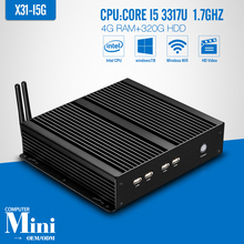 core i5 3317U 4GB RAM 320GB HDD+WIFI Fanless Embedded Computer Mini Desktop Computer Thin Client