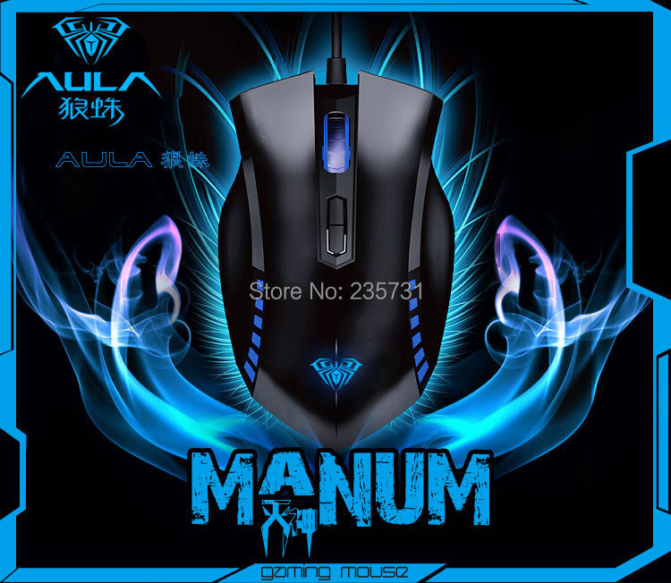 Free Shipping Aula Manum Mice 2000DPI USB 7D Wired Optical Mouse Professional Competitive Gaming Mouse for Laptop PC