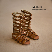 2016 summer boots High-top fashion Roman girls sandals kids gladiator sandals toddler baby sandals girls high quality shoes
