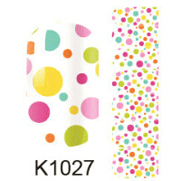 Fashion Beauty Nail Stickers Colorful Dot Nail Design Full Cover Stickers on Nail Art Tools Manicure
