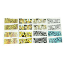 Hot sale 8sheets Tiger Snakeskin Sexy Leopard Pattern Water Decals Transfer Stickers on nails Nail Art