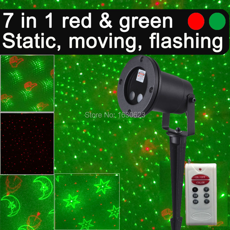 Red Green 7 in 1 laser gobo projector light, gobo christmas led projection lamp outdoor, wall ceiling decoration laser deco Red Green 7 in 1 laser gobo projector light, gobo christmas led projection lamp outdoor, wall ceiling decoration laser deco