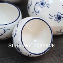 Free shipping blue and white porcelain tea set 