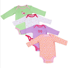 345PCS BABY BODYSUITS 100%Cotton Infant Body Bebes Long Sleeve Clothing Jumpsuit Printed Baby Boy Girl Bodysuits