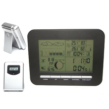 Wireless Weather Station Clock With Barometer/Thermometer/Hygrometer+2 Outdoor Temperature&Humidity Sensor Transmitters