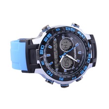 SHHORS Fashionable Colorful Silicon Wristband Multi fuction Casual Sport Watch Waterproof Color Sky Blue Waterproof
