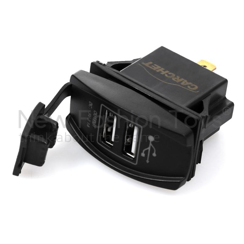 CARCHET Car 3.1A Dual USB Socket Charger Power AdapterBlue LED pour Phone PDA Tablet PC