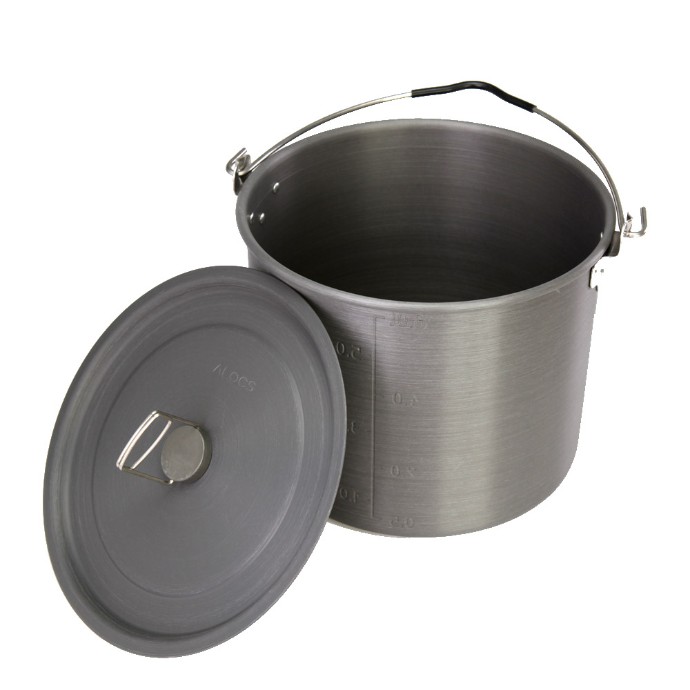 Good deal 6.5L Outdoor Hanging Pot ALOCS 4-6 People Outdoor Camping Picnic Cooking Pot Cookware