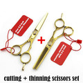 professional titanium 6 0 5 5 hair scissors thinning cutting hairdressing scissors shears scissor set styling