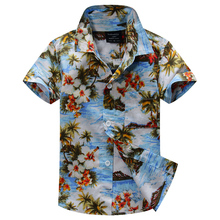 2015 new arrival cotton 100% floral shirt hawaiian shirt aloha shirt for boy T1518