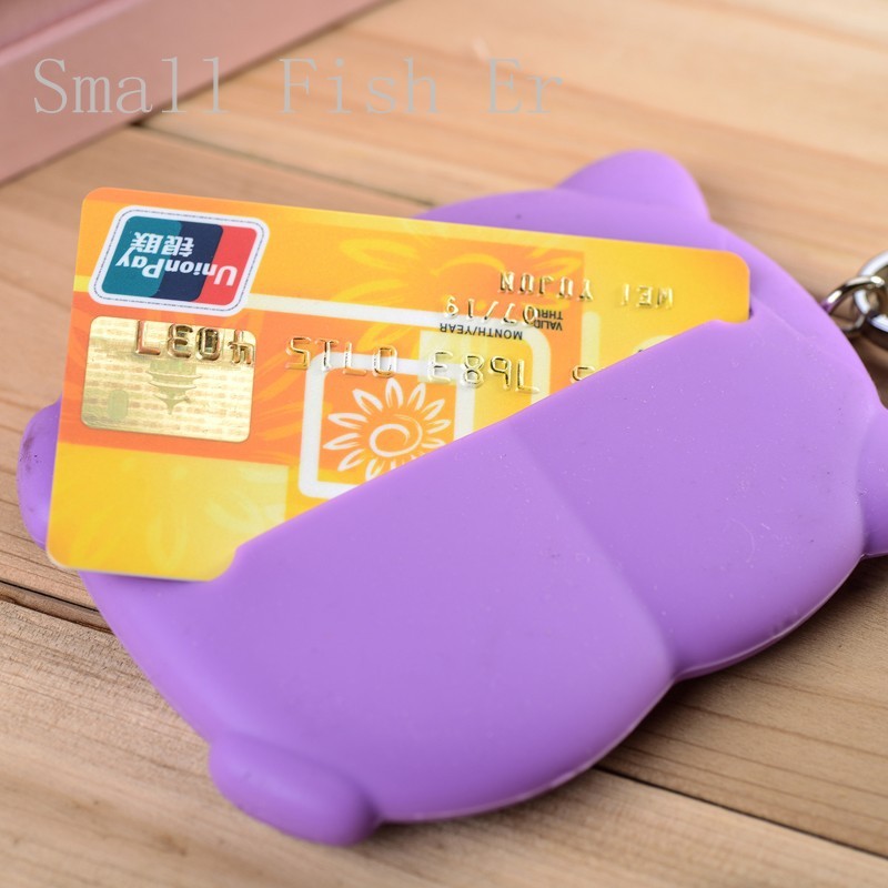 Animal Silicone Coin Purse Lucky Cat Women Wallets Rubber Hot Cute Cartoon Purse Makeup Holder BAG (9)
