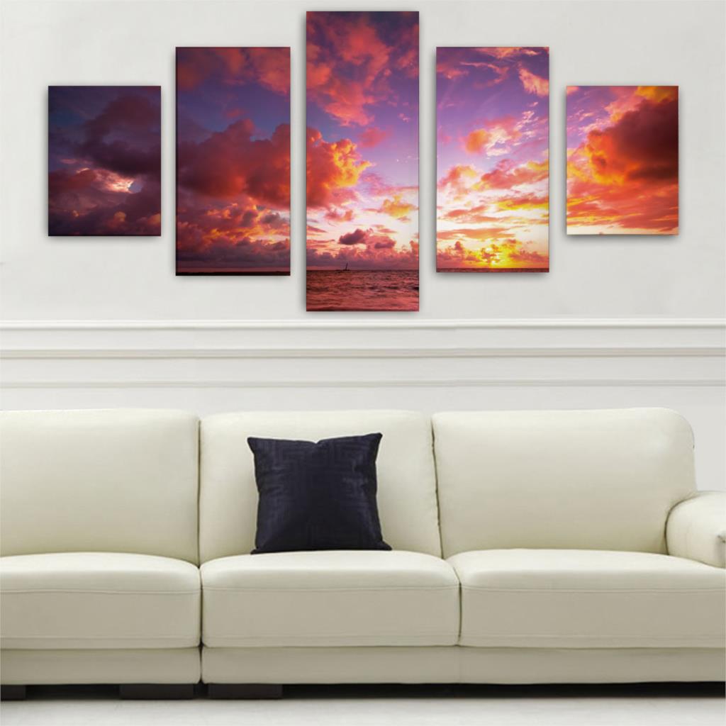 Online kopen wholesale 5 piece painting red uit china 5 piece ...