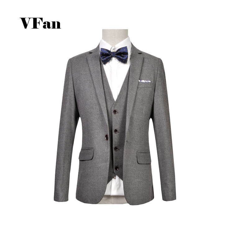 (Jacket+Vest+Pants)2015 New Men Formal Suits Slim Tuxedo Brand Fashion Bridegroom Business Dress Wedding Suits E1641-Euro