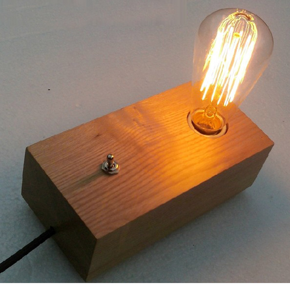 Fashion diy slaapkamer moderne edison houten tafel verlichting 110 ...
