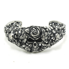 Mens Boys 316L Stainless Steel Cool Punk Gtohic Evil Demon Flower Cool Newest Bangle Newest Design
