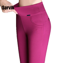 Promotion! women newest stretch office work pants plus size 6XL 5XL black red long trousers autumn pencil pants Free shipping