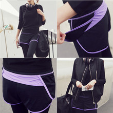 autumn women sports faux two piece high waist elastic fitness clothing female gym exercise running pants