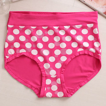 2016 New Arrival Underwears Women Briefs Lingeries Plus Size 5XL High Waist big dot printing Stone big size women’s Panties