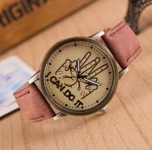 hot sale Unisex Quartz Watches Men Sports Watches watch Denim Fabric Women Dress Watch wristwatch relogio