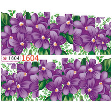 Water Transfers Nail Decals 12pcs lot Flower Design Nail Tips Wrap UV Gel Polish Stickers DIY