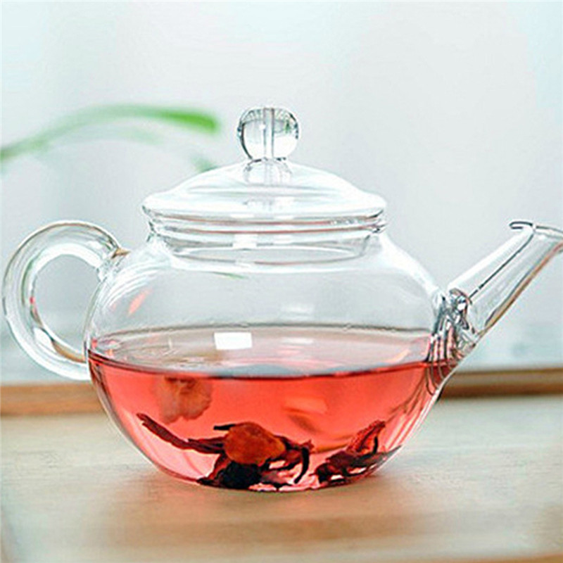 New Arrival 250ml Filter Transparent Glass Teapot Heat Resistant Flower Tea Set Coffee Teapot Convenient Kitchen