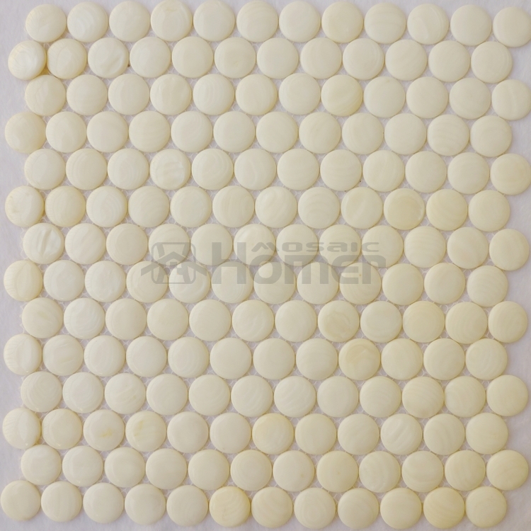 white shell mosaic tiles good for bathroom wall, floor mosaic tiles  HOMR MOSAIC HME1101, 11 sqf per lot
