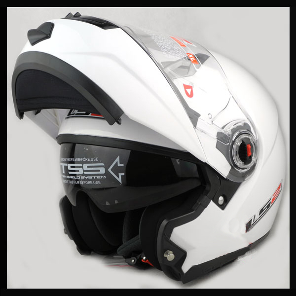 LS2 FF370 white (colour) Ride Flip Up Helmet Motorcycle full face Helmet