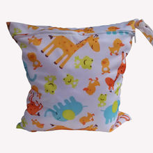 Baby Protable Nappy Reusable Washable Wet Dry Cloth Zipper Waterproof Diaper Bag