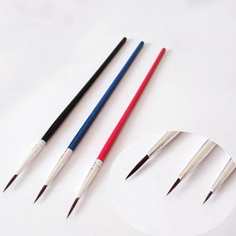Kuuans 10Pcs Thin Hand Painted Art Supplies Nylon Painting Brush Drawing Paint Hook Line Pen S 