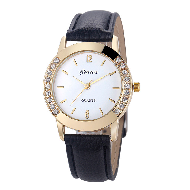 Fashion Women Geneva Quartz Watch Analog Leather Relogio Feminino Wrist Watch Relojes Mujer Women Watches