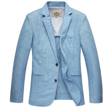 2016 slim linen suit men’s clothing suit male three button outerwear jacket high quality plus size S M L XL XXL 3XL 4XL 5XL
