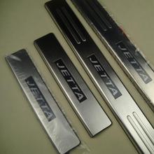CHROME STAINLESS STEEL LED Blue Illuminated DOOR SILL ENTRY GUARD Scuff PLATE Volkswagen JETTA Free Gift
