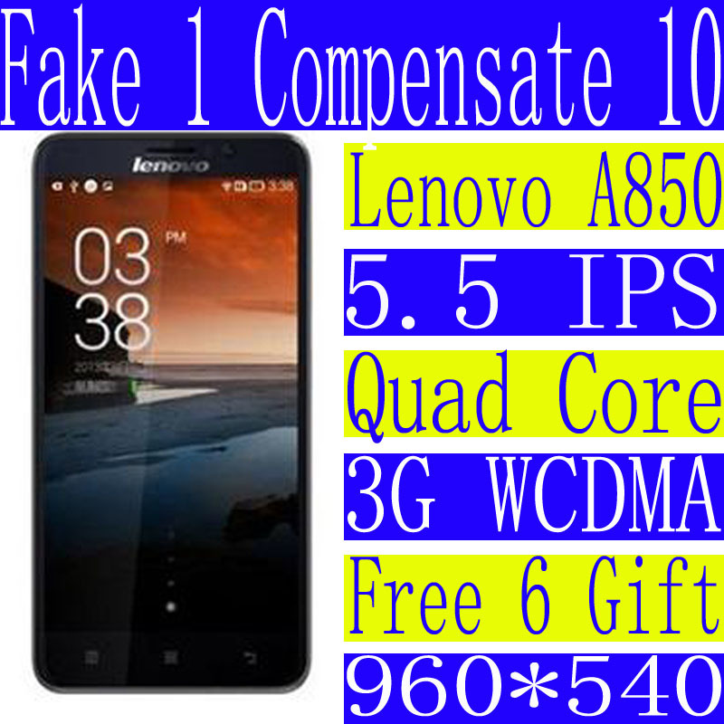 Original Lenovo A850 Dual SIM Quad Core smartphone 5 5 IPS android mtk6592 1G RAM 4G