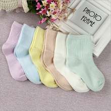 Free shipping 12 pieces lot 6pair 100 cotton Baby socks newborn floor socks Double needle socks