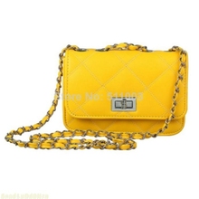 Mini Little Girl Handbag With Yellow Chain Candy Color Women Tote Bag Fashion Women Shoulder Bag Champagne Bag Wholesale