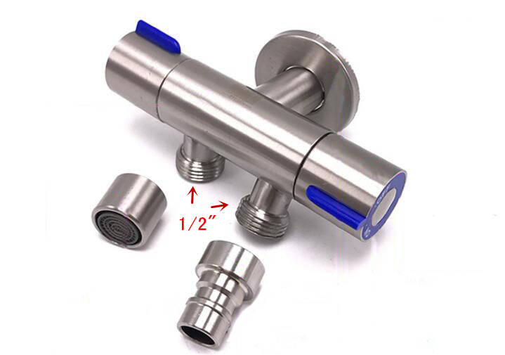 Description Picture 6 of itemstainless steel single inlet double outlet bidet sprayer washing machine angle valve bidet shower jet BD923