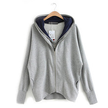 Autumn Leisure Jackets Woman Plus Size XXXXXL Outwear Women Hoodies Coat Casual Dual zipper Long cardigan