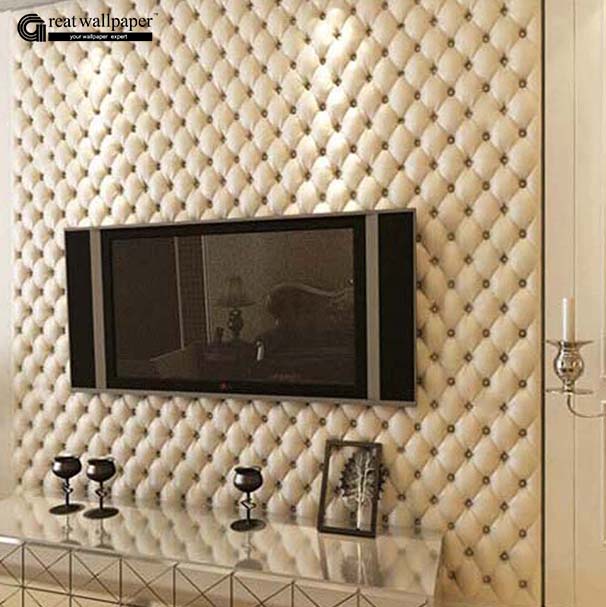 Great Wall 3D Imitation Leather vein 10 m roll wallpaper for walls,living room of 3d wall paper,papel de parede roll 3d room