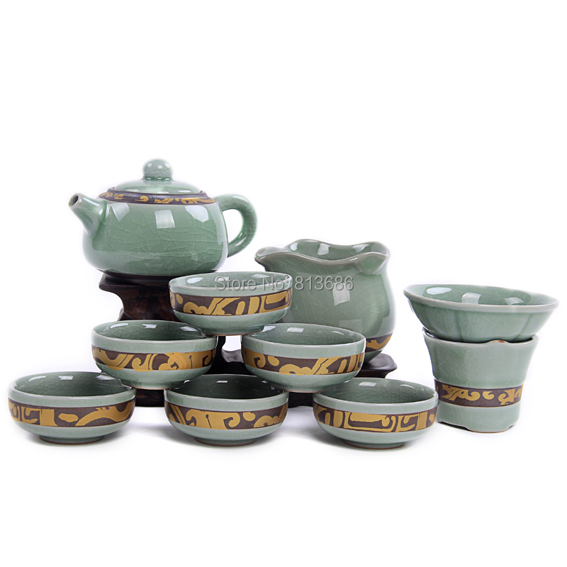 Coffee Tea Drinkware Ceramic Teapot Tea cup Set Ruyao Gaiwan free shipping