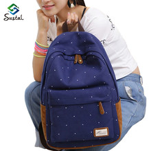 Floral Leather Backpack for School Teenager Girl