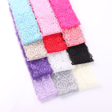 Free Shipping 5 Pcs/Lot Babies Baby 40mm Elastic Lace Headband Baby Girls Kids DIY Hair Band Accessories Handmade DIY Tools
