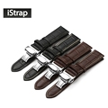 Calf Leather Watch band Watch Strap Butterfly Clasp for Seiko Oris Citizen for omega watchband for