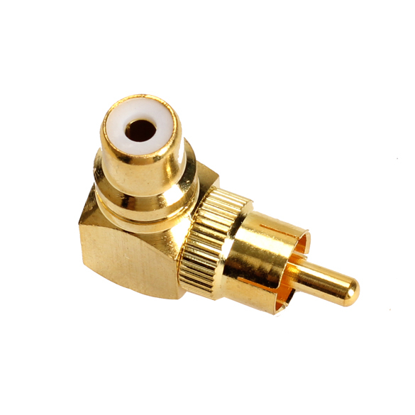 High Quality Right Angle RCA Adaptor Male to Female Connector Joint 90 Degrees GUB 