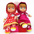 27cm Popular Masha and Bearv winter Plush Dolls High Quality Russian Martha Marsha PP Cotton Toys