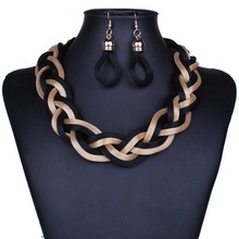 2015 New Fashion Vintage Necklace Jewelry Metal Choker Necklace Women Statement Necklace Chunky Chain DFX 736